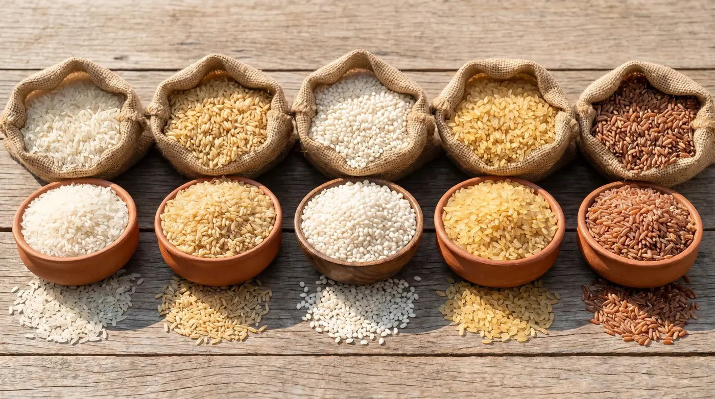 South Indian rice varieties